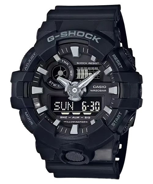 Casio G-SHOCK GA-700, ref. GA-700-1B, Black dial