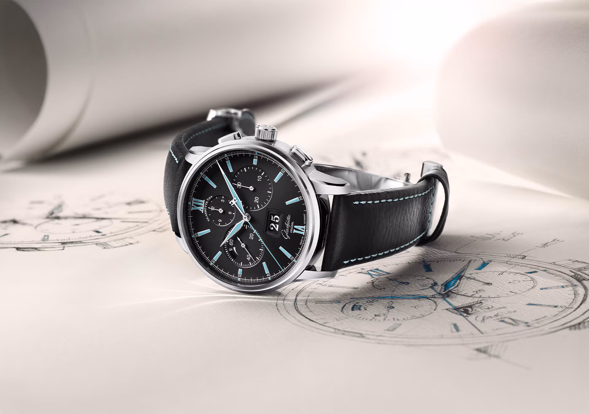 Glashütte Original Senator Chronograph Panorama Date (1-37-01-03-02-36)