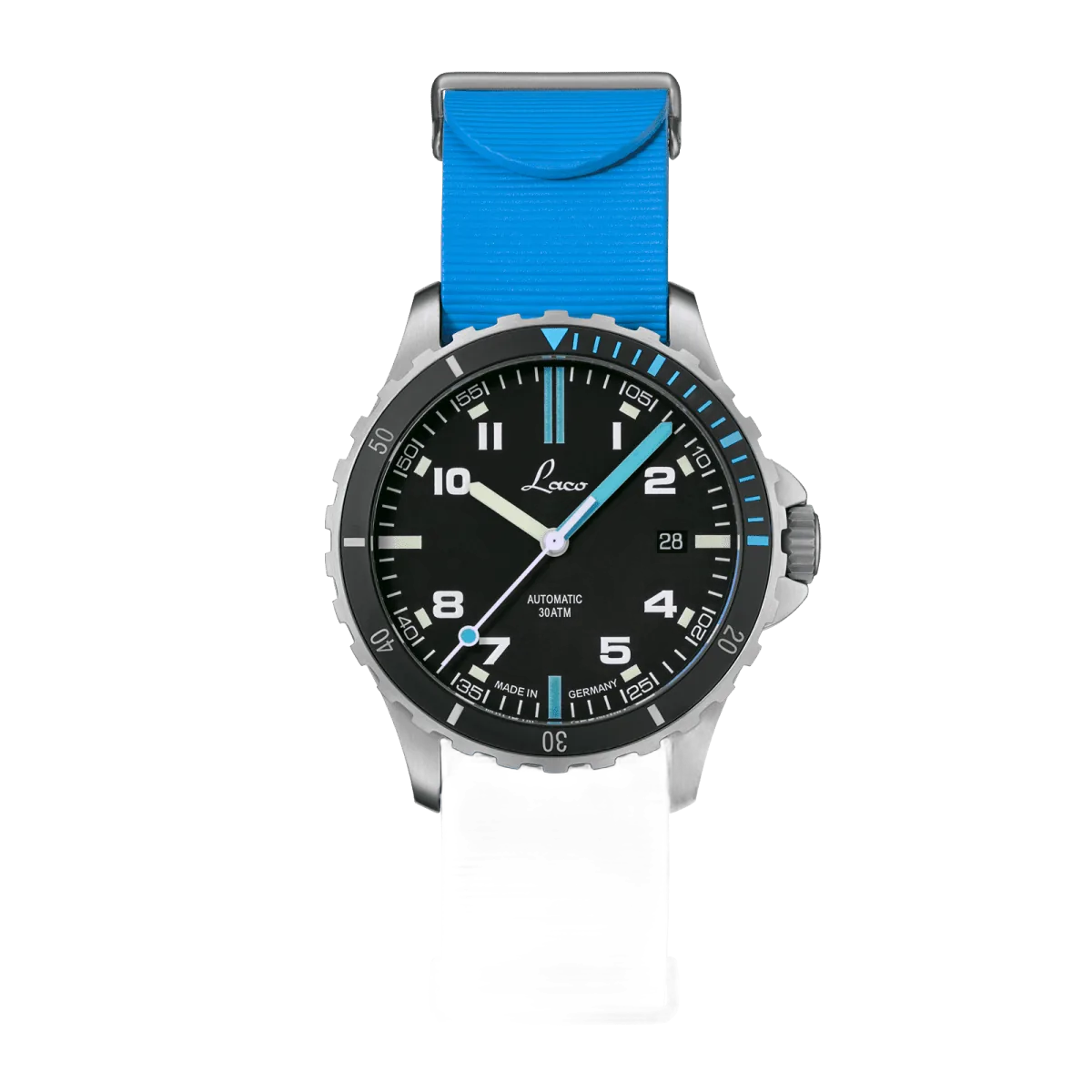 Laco Atlantik 39 RB, ref. 862133.RB, Black mat dial