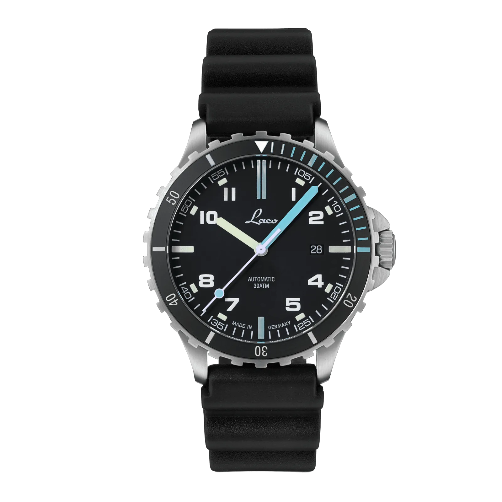 Laco Atlantik 42, ref. 862108, Black mat dial