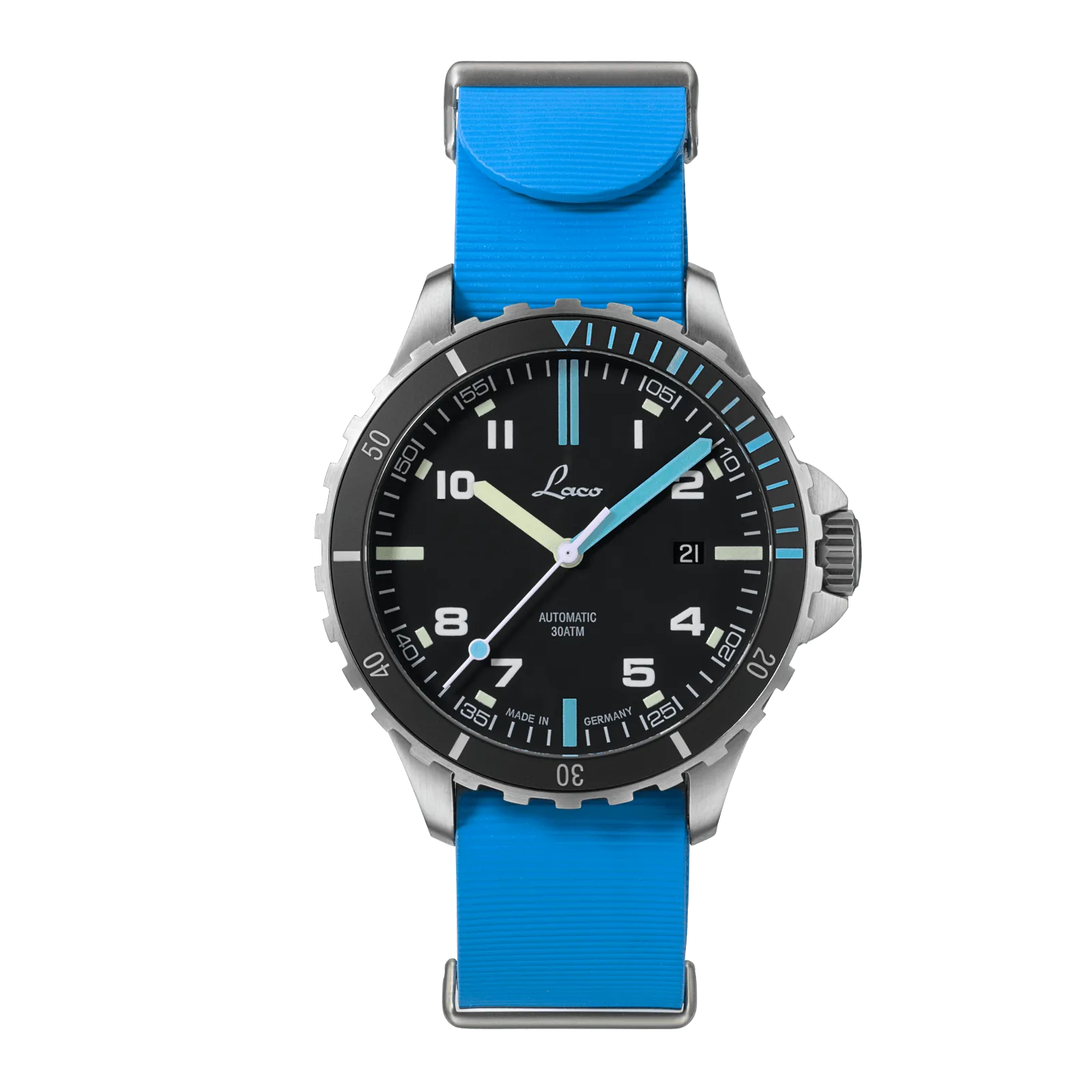 Laco Atlantik 42 RB, ref. 862108.RB, Black mat dial