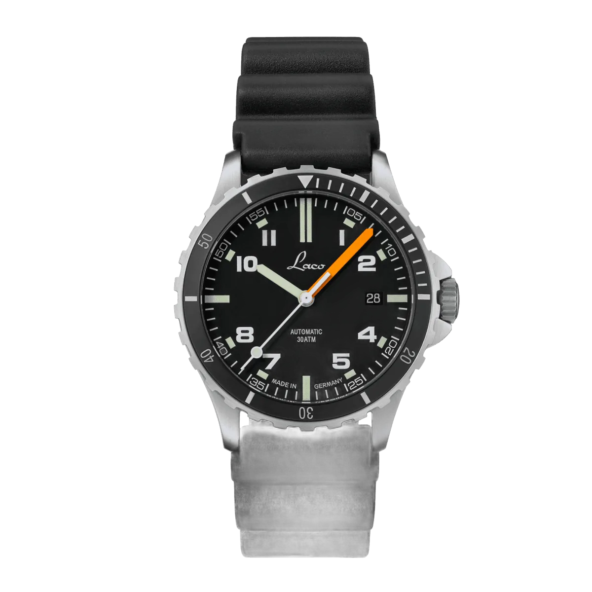 Laco Himalaya 39, ref. 862131, Black mat dial